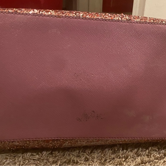 Kate Spade Pink Sparkle Glitter Greta Court Zip Tote Purse Bag - Picture 3 of 4